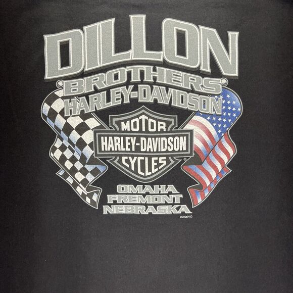 Harley Davidson T-Shirt Men’s 2XL Black USA Made 2007 Front Back Graphic Y2K - Picture 8 of 12